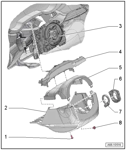 Audi Q3. Overview - Steering Column Trim Panel