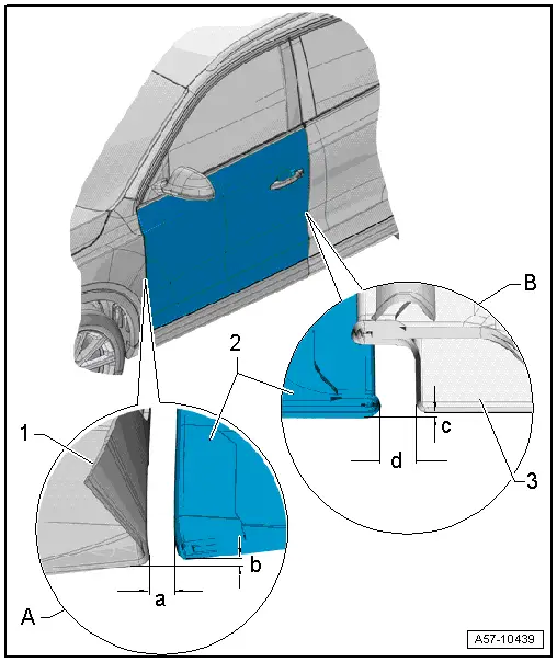 Audi Q3. Front Door Gap Dimension