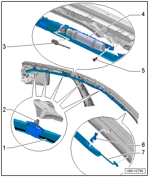 Audi Q3. Overview - Head Curtain Airbag