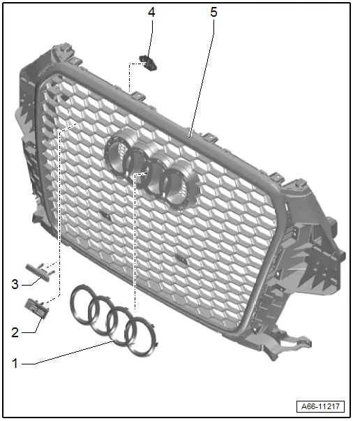 Audi Q3. Overview - Name Badges and Emblems, Vehicles through MY 2014