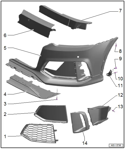 Audi Q3. Overview - Bumper Cover, Audi RS Q3 from MY 2015