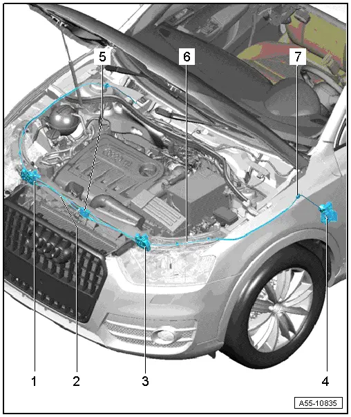 Audi Q3. Overview - Latch Release Cable