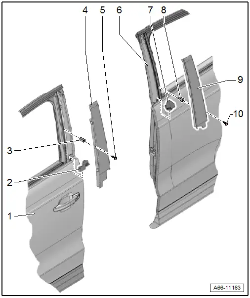 Audi Q3. Overview - B-Pillar Trim