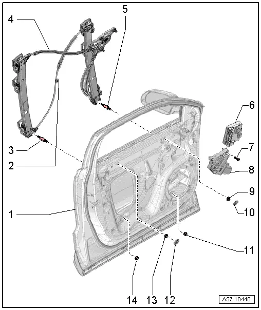 Audi Q3. Overview - Window Regulator