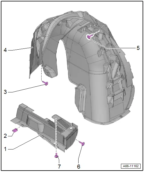 Audi Q3. Overview - Rear Wheel Housing Liner